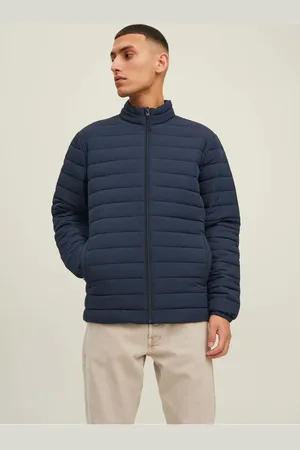 JACK & JONES Tmavě prošívaná bunda Puffer - Pánské