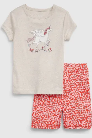 GAP Dětské krátké pyžamo organic - Holky