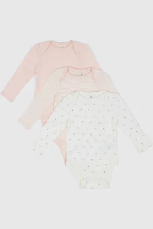 GAP Baby body s dlouhým rukávem, 3ks - Holky