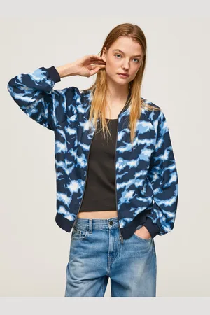 Pepe Jeans Modrý dámský vzorovaný bomber - Dámské