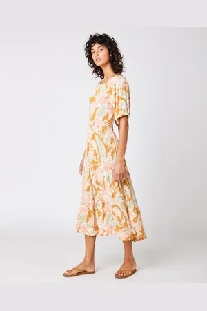 Rip Curl šaty ALWAYS SUMMER MIDI Gold