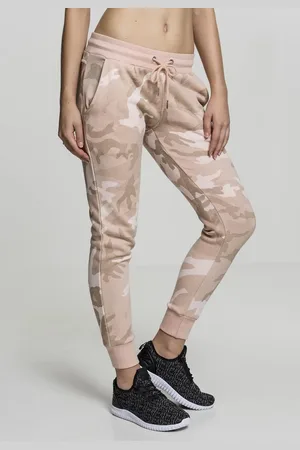 Urban classics Ladies Camo Terry Pants rose camo