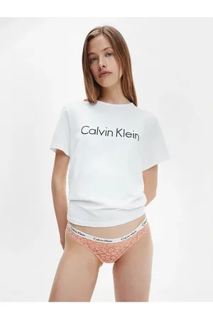Calvin Klein Meruňkové dámské krajkové kalhotky Underwear - Dámské