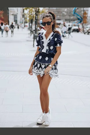 Cocomore Navy blue skirt cmgSP845.R98