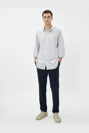 Koton Klasické kalhoty látkové slim fit s kapsami a knoflíky