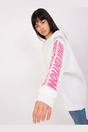 Lily&rose Ecru dámská oversize mikina s potiskem