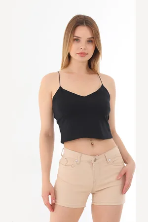 BİKELİFE Mini vysoký pas Lycra pružné bavlněné šortky & bermudy