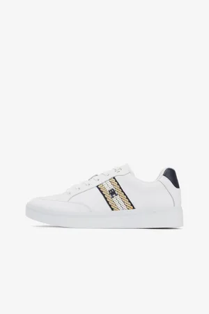 Tommy Hilfiger Bílé dámské kožené tenisky Court - Dámské