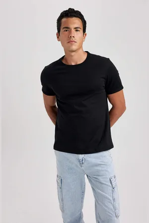 DeFacto Tričko s kulatým výstřihem regular fit