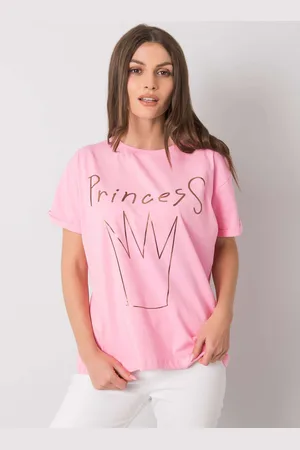 Fancy Dámské růžové bavlněné tričko s potiskem