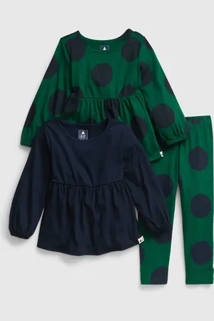GAP Dětský outfit organic s puntíky - Holky
