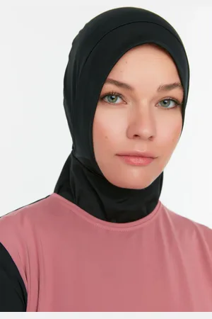 Trendyol Black Neck Collar Swimwear Bonnet