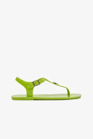 Michael Kors Světle zelené dámské sandály Mallory Jelly - Dámské