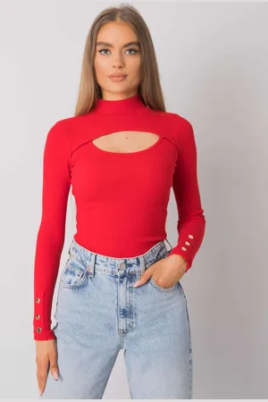 BASIC FEEL GOOD Dámská halenka Fashionhunters Red