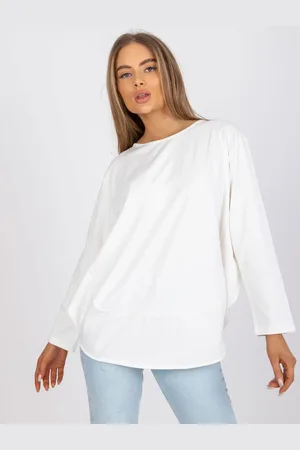 Ex moda Ecru oversize halenka s dlouhým rukávem Renata