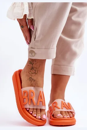 Vinceza Dámské pantofle na platformě Orange Brave
