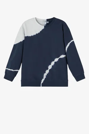 NAME IT Tmavě modrá klučičí vzorovaná mikina Fomal - unisex