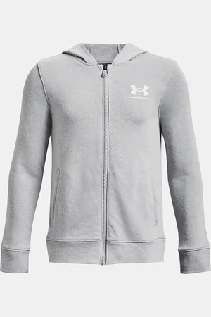 Under Armour Mikina UA Rival Terry FZ Hoodie-GRY - Kluci