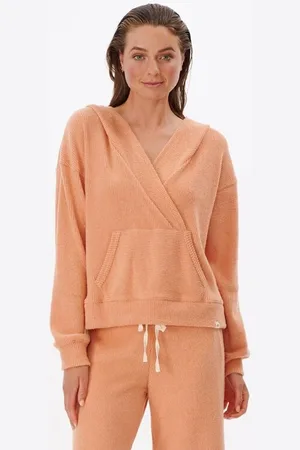Rip Curl Mikina COSY V NECK HOOD Clay Marle