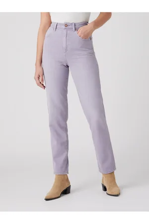 Wrangler Světle fialové dámské straight fit džíny - Dámské