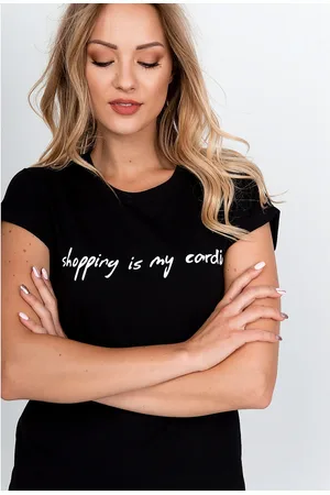 Kesi Dámské tričko s nápisem "Shopping is my cardio" -
