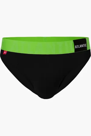 ATLANTIC Pánské sportovní slipy - černé