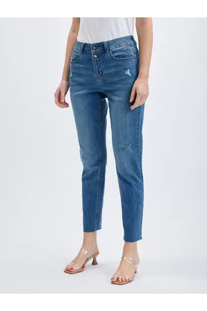 ORSAY Tmavě modré dámské straight fit džíny - Dámské