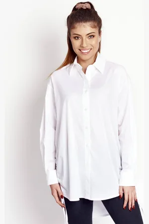 Lemonada White oversize shirt drawstringed sides