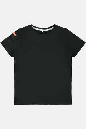 NAME IT Černé klučičí tričko s potiskem na zádech Niklaso - unisex
