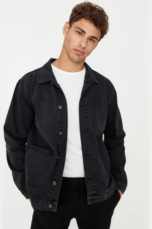 Trendyol Džínová bunda Anthracite Regular Fit