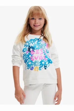 Desigual Bílá holčičí mikina Bloom - Holky