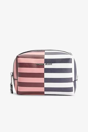 Tommy Hilfiger Modro-růžová dámská pruhovaná kosmetická taška Tommy Jeans - Dámské