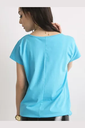 Fashionhunters Základní modré tričko