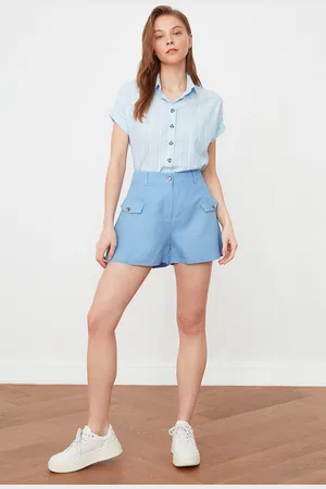 Trendyol Blue Pocket Detailed Shorts & Bermuda