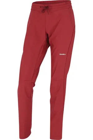 HUSKY Dámské outdoorové kalhoty Speedy Long L tm. bordó