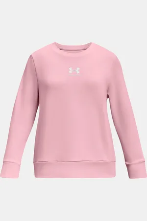 Under Armour Mikina UA Rival Terry Crew -PNK - Holky