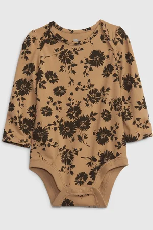 GAP Baby body organic floral dlouhý rukáv - Holky