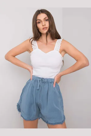 Fancy Top z bílé bavlny