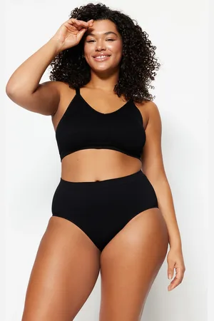 Trendyol Curve Black High Waist Seamless Briefs