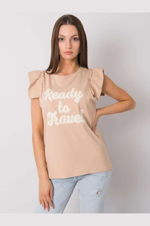 Fancy Dámská béžová halenka s potiskem