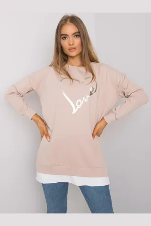 RUE PARIS Dámská tunika Fashionhunters i523_RV-TU-7258.40Pjasny beżowy