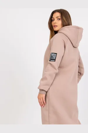 RUE PARIS Světle béžové basic mikinové šaty Stella
