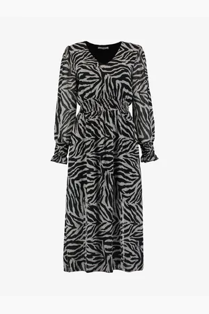 Hailys Černé vzorované maxišaty Hailys Zebra - Dámské