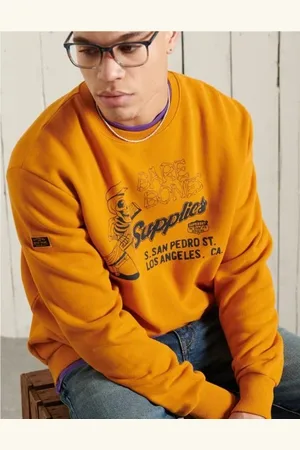 Superdry Mikina Workwear Crew Neck - Pánské