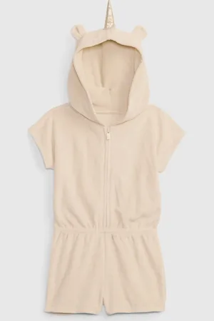 GAP Baby koupací froté s kapucí - Holky