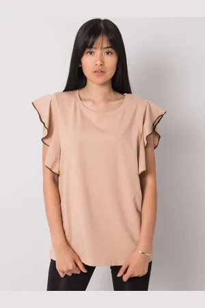 Fancy Béžová halenka s ozdobnými rukávy