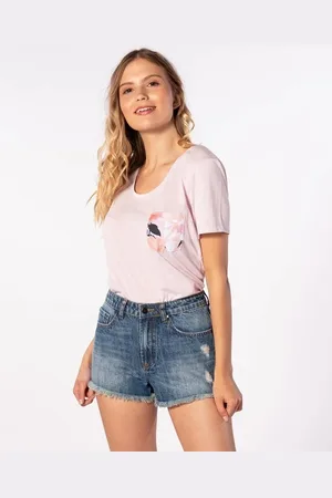 Rip Curl Tričko ISLAND POCKET TEE Lilac Snow
