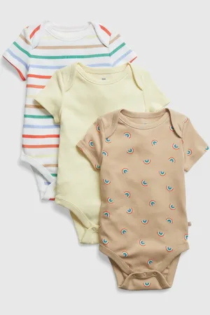 GAP Baby bavlněná body Brannan, 3ks - unisex