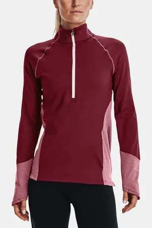 Under Armour Mikina UA ColdGear 1/2 Zip-RED - Dámské