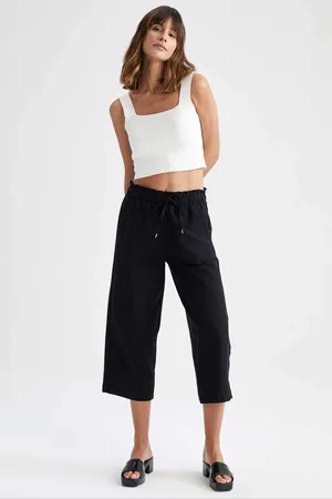 DeFacto Paperbag Fit Crop Culottes